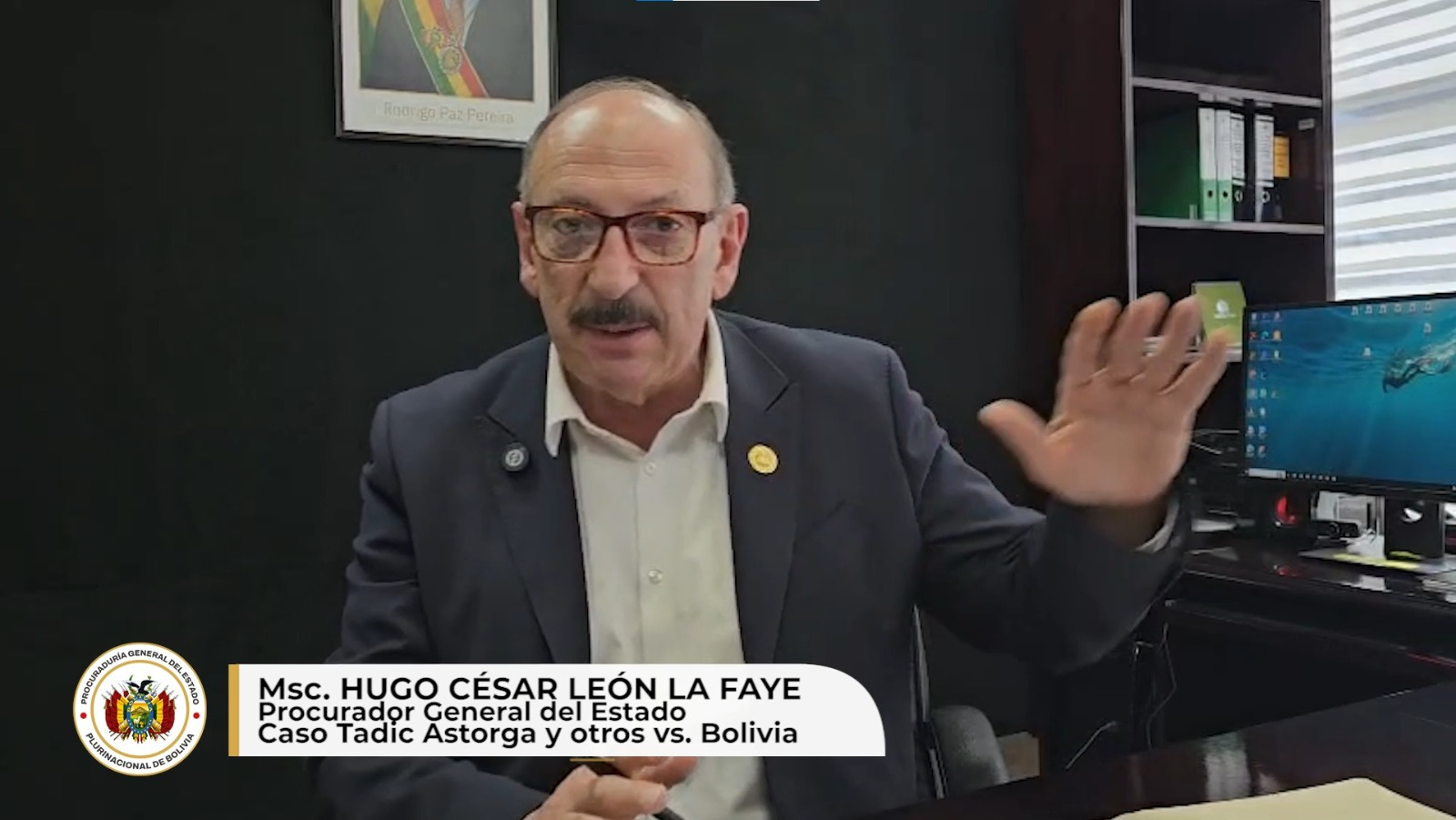 PROCURADOR GENERAL DEL ESTADO SE REFIERE AL CASO TADIC ASTORGA Y OTROS VS. BOLIVIA (HOTEL LAS AMÉRICAS)
